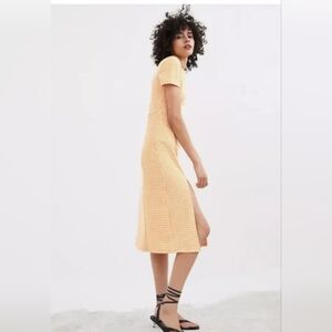 Zara Yellow Gingham Dress Retro Mood Size Large